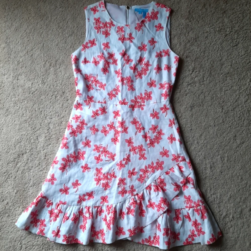 Linen Ruffles Dress - Picture 1 of 6